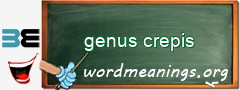 WordMeaning blackboard for genus crepis